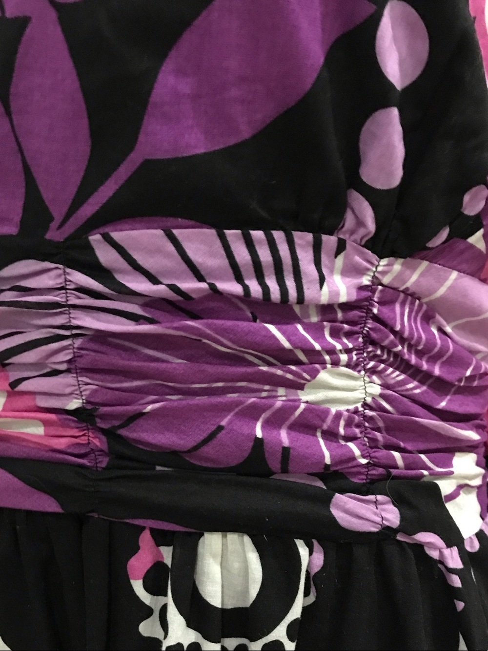 Sandra Darren Purple Floral V-Neck Midi Dress - Picture 7 of 12